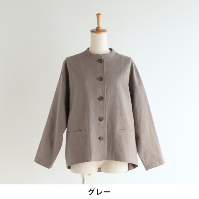 nofl】コットンリネンオリーブオイル仕上げジャケット（2025AW