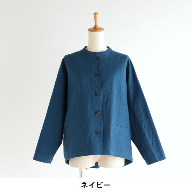 nofl】コットンリネンオリーブオイル仕上げジャケット（2025AW