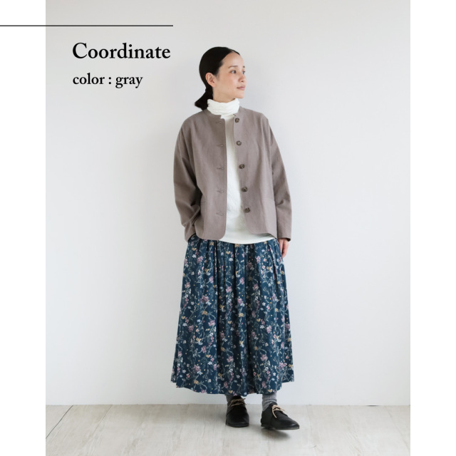 nofl】コットンリネンオリーブオイル仕上げジャケット（2025AW