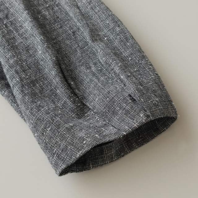 nofl】コットンリネン刷毛目チェックジャケット 644210940