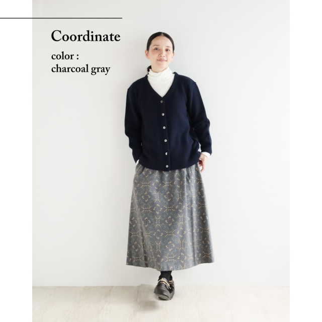 nofl】ビエラ起毛サークルフラワーAラインスカート 644211050