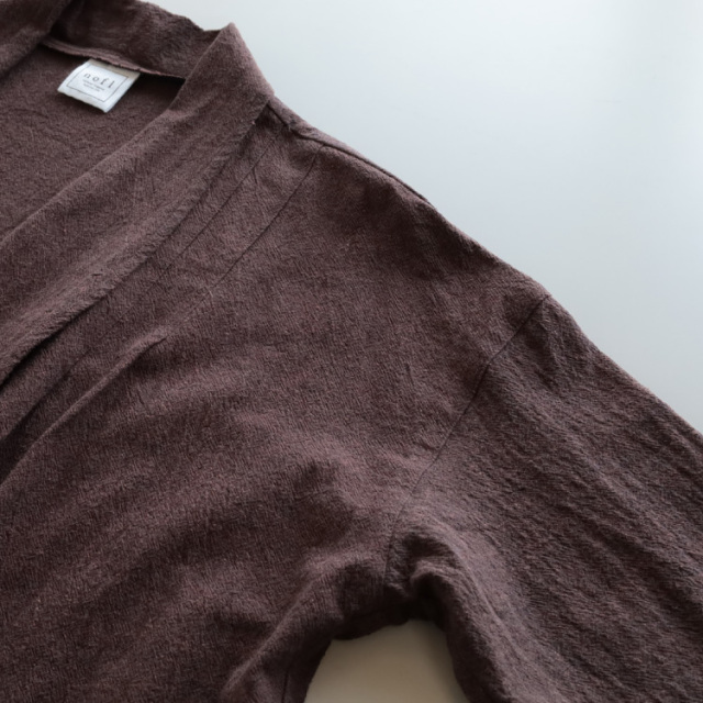 nofl】コットンリネンキャンバスロングガウン 644211080 | ナチュラル