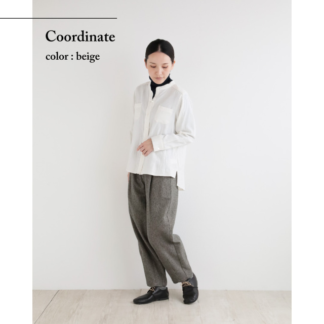 nofl】コットンツイード三つ杢テーパードパンツ（2025AW） 644211100