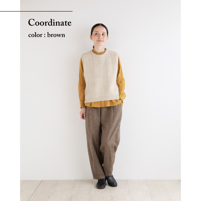 新品】撚杢コットンツイードのブルマパンツ