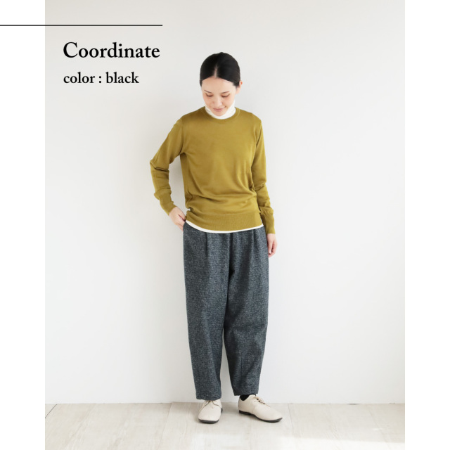 nofl】コットンツイード三つ杢テーパードパンツ（2025AW） 644211100