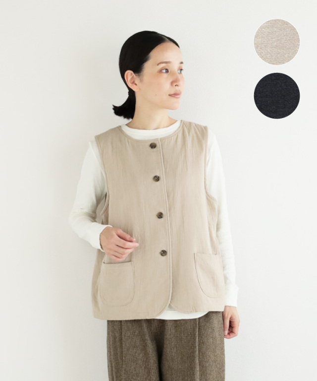 nofl】コットンツイルベスト 644211150 | ナチュラル服通販サイト nofl