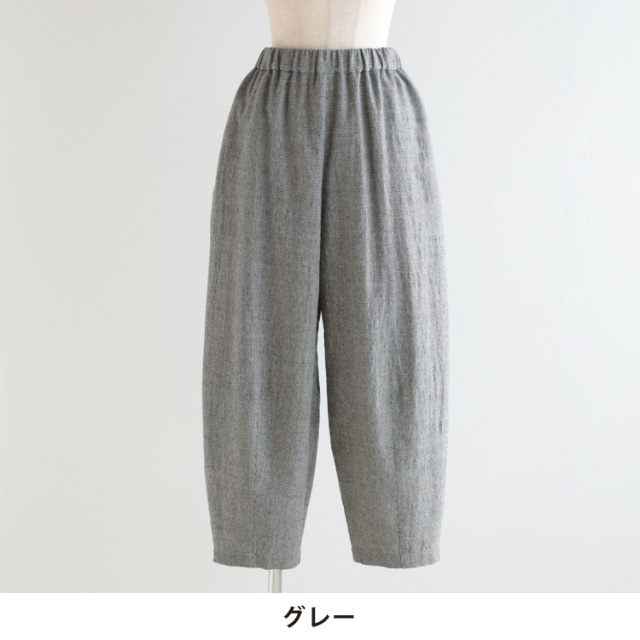 nofl】コットンウール千鳥柄ボリュームパンツ 644211350 | ナチュラル