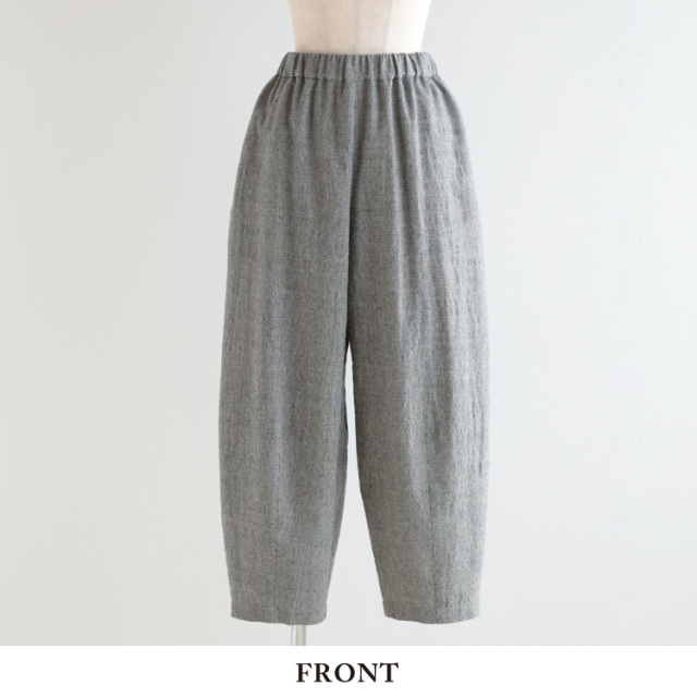 nofl】コットンウール千鳥柄ボリュームパンツ 644211350 | ナチュラル