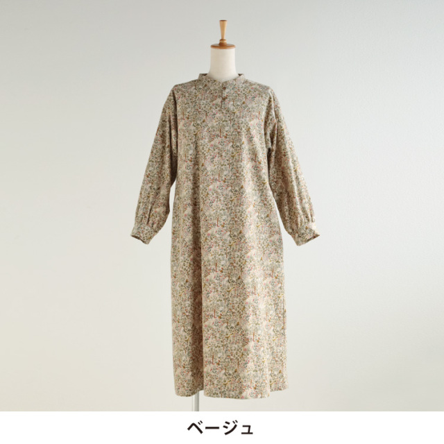 nofl】コーデュロイforest柄ワンピース 644211380 | ナチュラル服通販