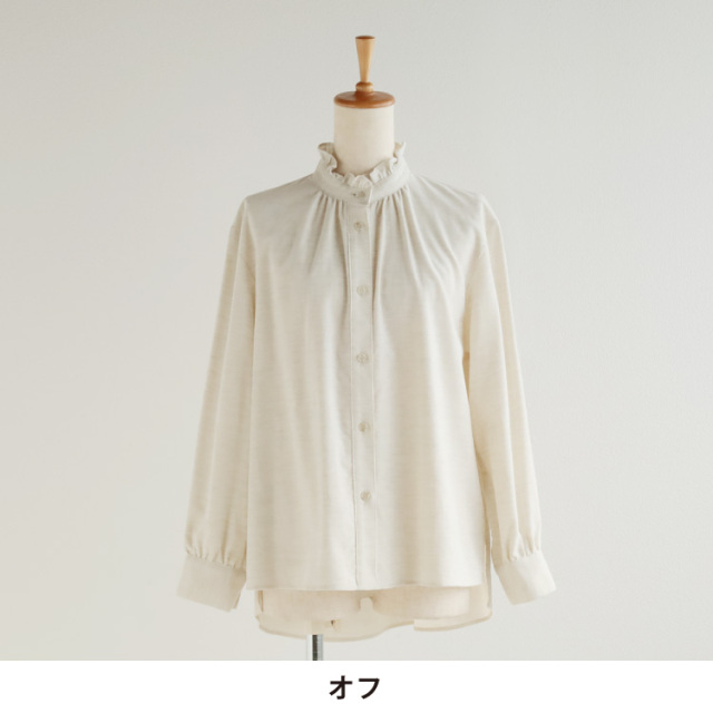nofl】コーデュロイフリルブラウス 644211470 | ナチュラル服通販