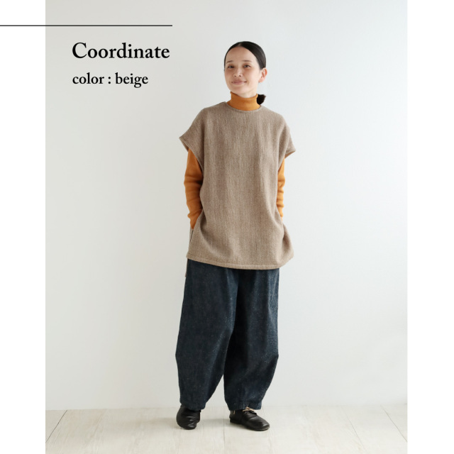 nofl】ウールガーゼヘリンボーンベスト 644211490 | ナチュラル服通販