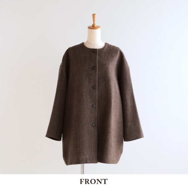 nofl】ウールガーゼヘリンボーンコート 644211510 | ナチュラル服通販