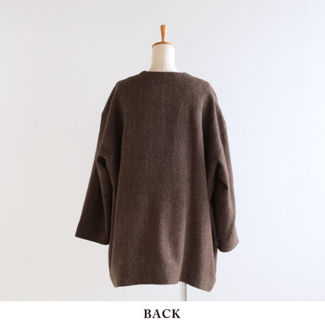 新作‼️ウールギャベ 手織り167×251cm リビングサイズ 上質　新品未使用 nofl】ウールガーゼヘリンボーンコート 644211510 | ナチュラル服通販