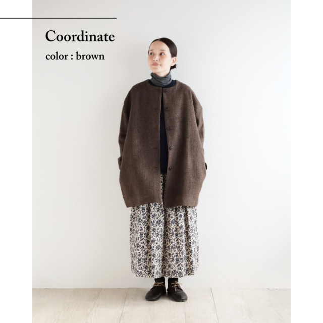 nofl】ウールガーゼヘリンボーンコート 644211510 | ナチュラル服通販