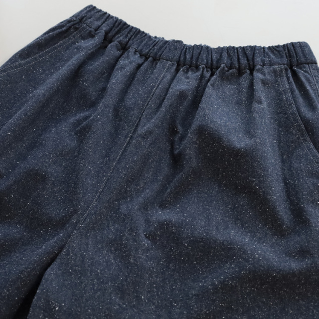 nolum ノルム　パルーンパンツL ネイビー nofl】コットンシルクデニムバルーンパンツ 644211650 | ナチュラル服