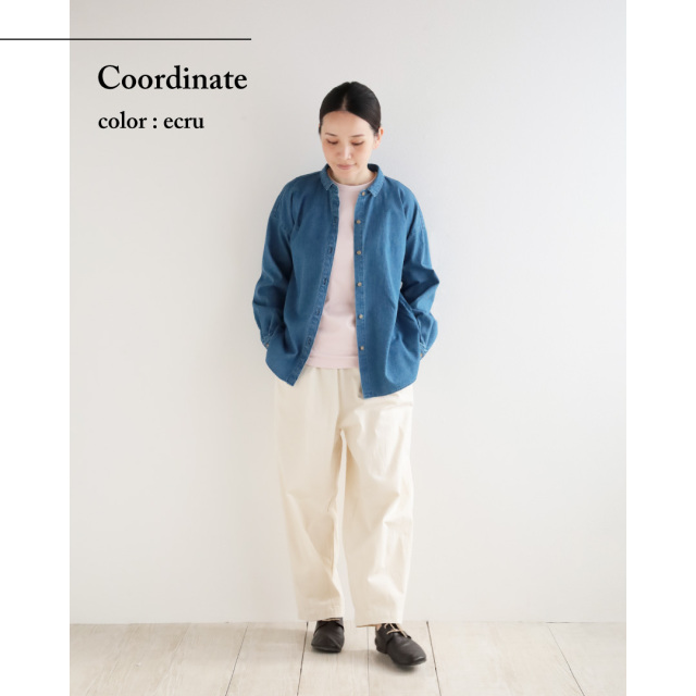 nofl】コットンシルクデニムバルーンパンツ 644211650 | ナチュラル服