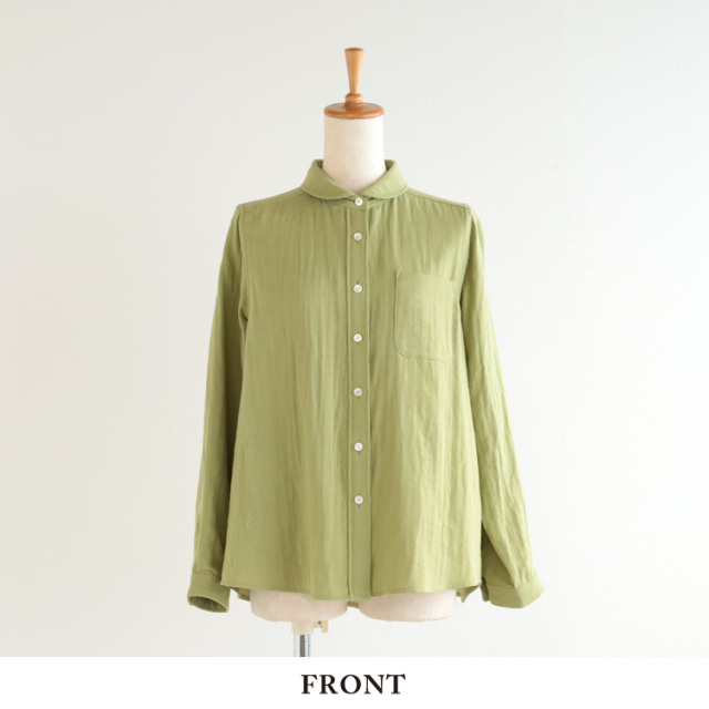 ふうころ アトリエシャツ オリーブ2 flower embroidery cut off stripe l/s shirt – CAMPHOR WOOD