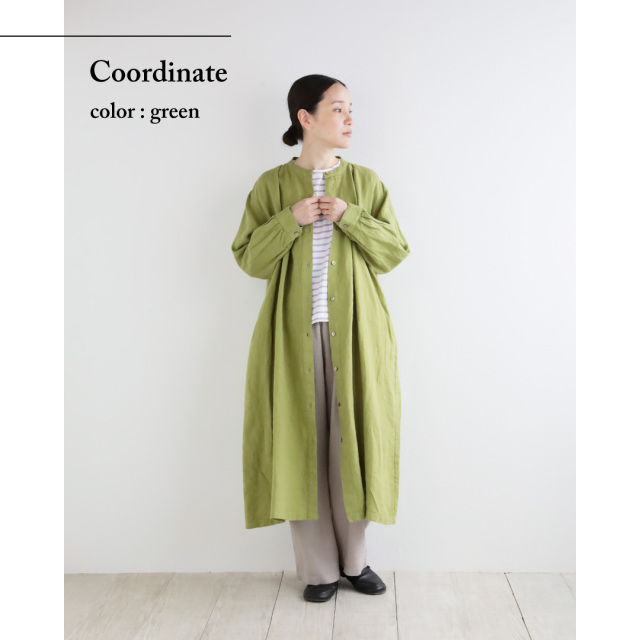 nofl】リトアニアリネン前あきタックワンピース（2026SS） 644211690