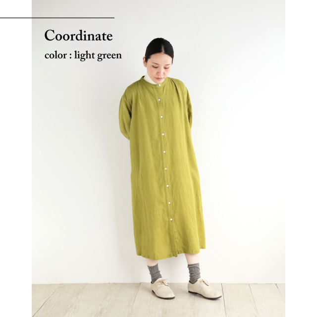 nofl】リトアニアリネン前あきタックワンピース（2026SS） 644211690