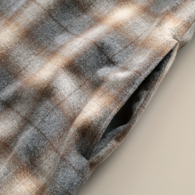 nofl】コットン起毛チェックシャツワンピース 644212080 | ナチュラル