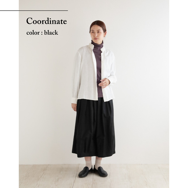 nofl】綿麻バックサテンバルーンスカート 644213230 | ナチュラル服
