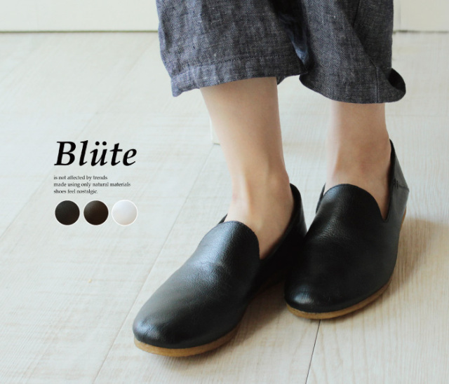 新品☆　Blute レザー　シューズ　BT-802 レザースリッポンシューズ（BLACK) | Blüte Online Store