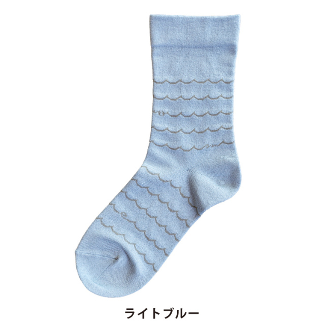 Homie】コットンリネンウェーブソックス［H-073］ 669600790