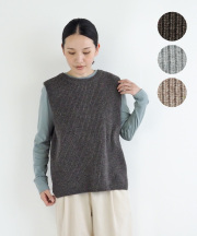 nofl ウールカラーネップ2WAYベスト