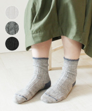 nofl リネン配色靴下