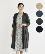 ノフル nofl *コットンシルクローブ*M-L綿絹ブルーロング羽織natural organic fashion life(25-2506-249)【21G52】 ナチュラル服通販サイト ノフル