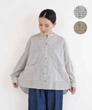 nofl シャーリングコットンチェックシャツ