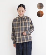 nofl コットンメランジシャギー起毛ブラウス