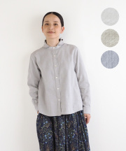 nofl 今治ヘリンボーンラウンドカラーシャツ