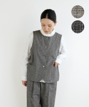 nofl コットンリネンベスト