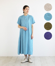 nofl リトアニアリネンタック半袖ワンピース