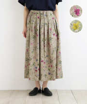 nofl リネンフラワータックスカート