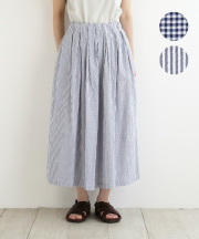 nofl コットンタックロングスカート