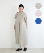 nofl リトアニアリネンタック半袖ワンピース