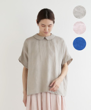 nofl リトアニアリネンシャツカラーブラウス