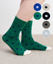 homie コットンドットバイカラーソックス