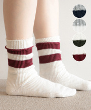 Homie コットンウールラインソックス