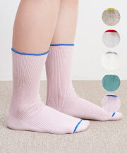 homie コットンレーヨンシルクリブソックス