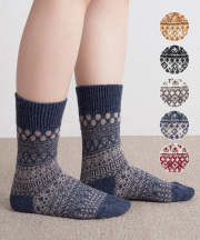 homie ウールコットンジャガードソックス