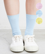 homie コットンリネンカラーソックス