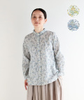 nofl コットンフラワーペーズリーブラウス