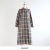 nofl コットン起毛チェックシャツワンピース
