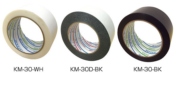 気密テープ　KM30片面75（BK・WH）　送料無料！（75mm×20m巻　48個/セット）