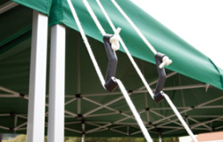 かんたんてんと3オプション　張綱　4本セット　送料無料！（ビニロンφ6mm×3.5m　自在付　4本/セット）