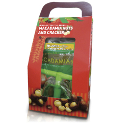 【殻付きマカダミアナッツ2,270g(454gx5袋)+KPMCクラッカー付】 手提げ箱入り】殻付マカダミアナッツ＆クラッカーギフトセット