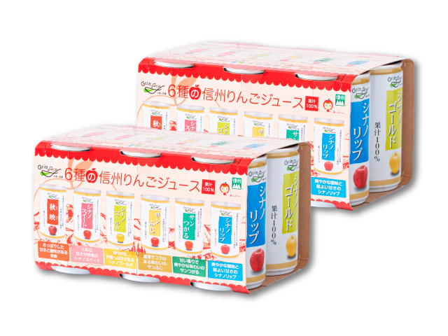 長野興農　6種のりんごジュース12本